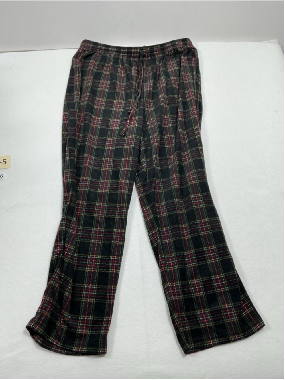 Men’s Excellent Condition Club Room Black Plaid Fleece Lounge Pants XXL Pullon